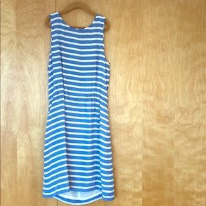 JCrew silk striped dress